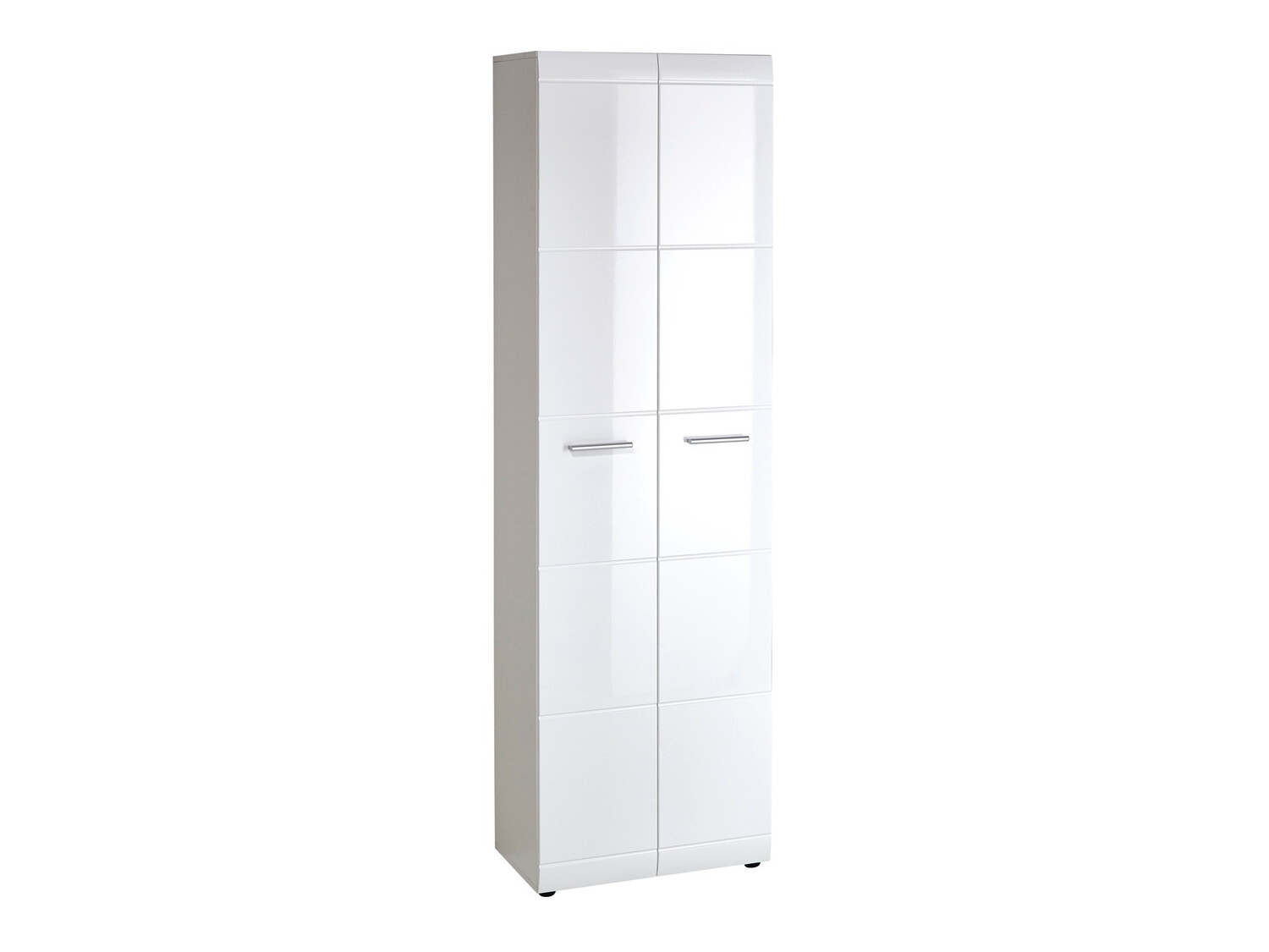 Kleiderschrank Livromu 107 (Weiss glänzend + Weiss)
