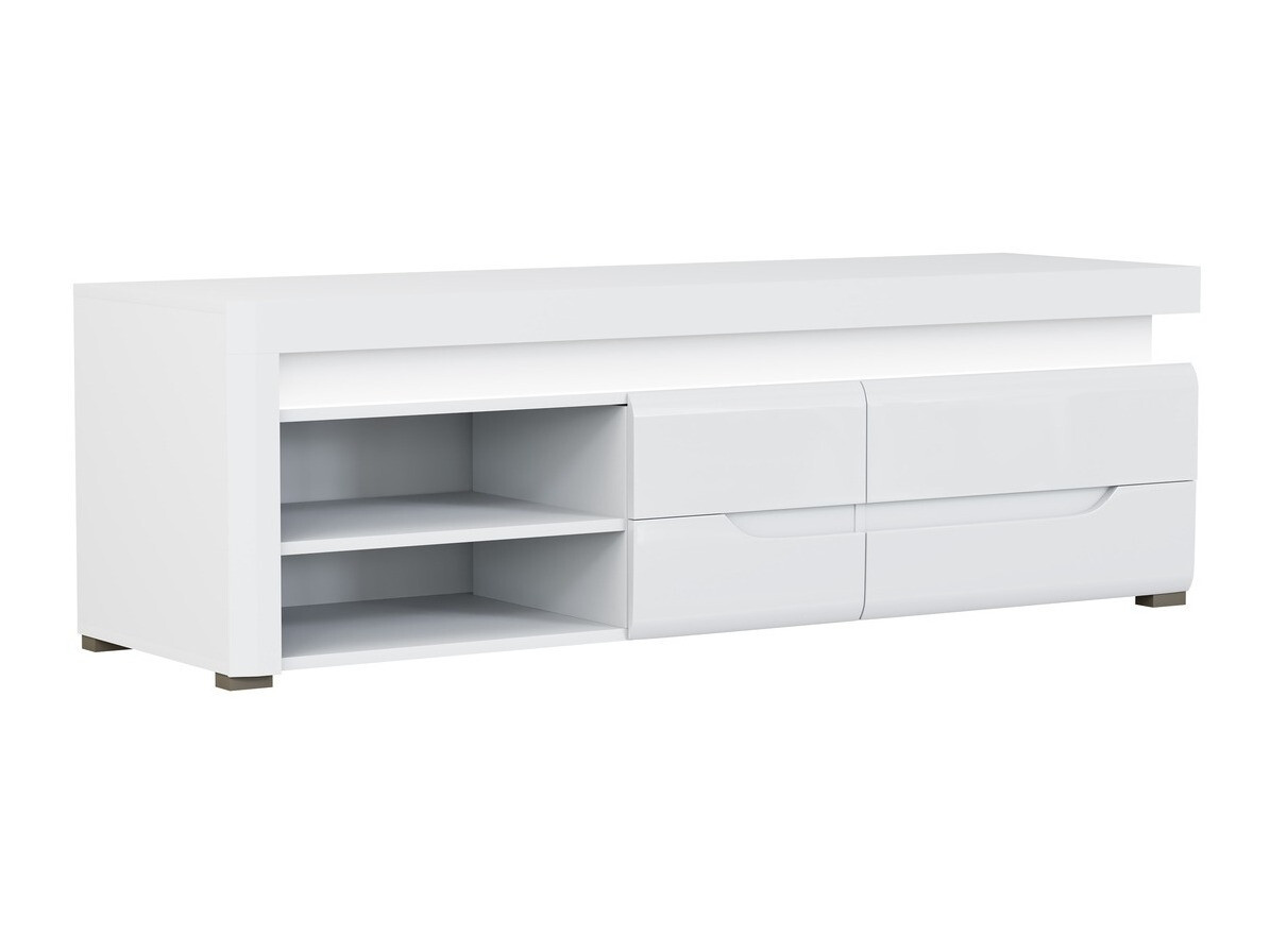 TV-Möbel Revelmi 101 (Weiss glänzend + Weiss)