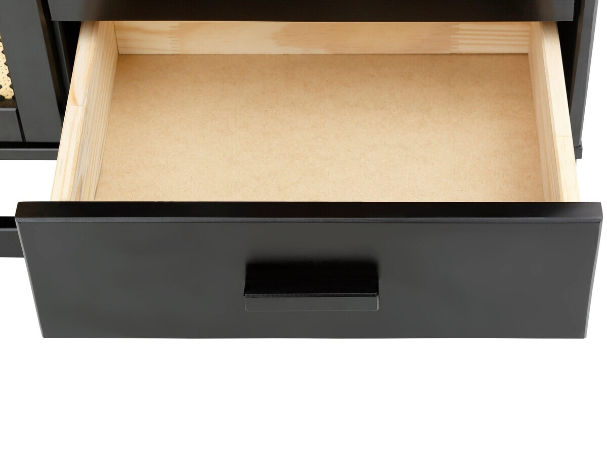 Kommode Nucalu 104 (Schwarz + Hellbraun)