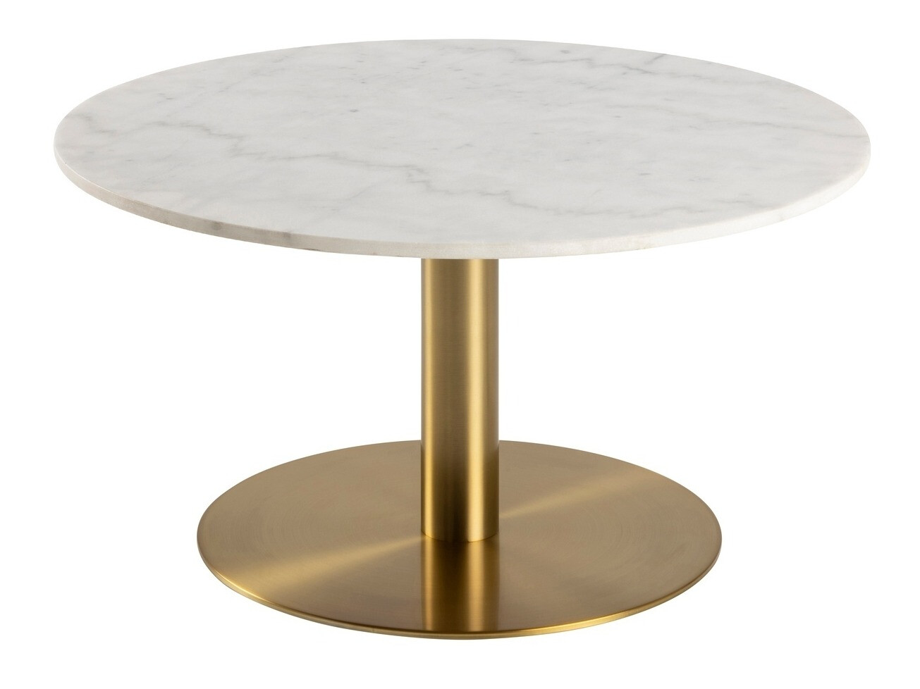 Couchtisch Norsica 425 (Gold + Weisser Marmor)