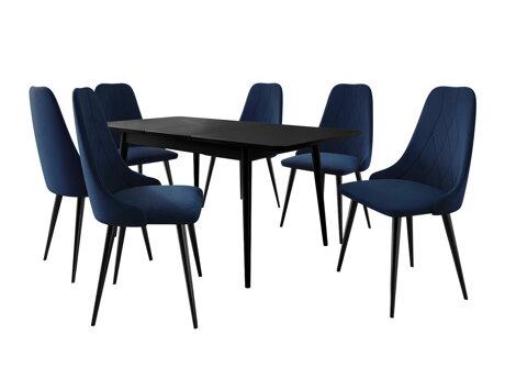 Essgruppe Racine 125 (Schwarz + Magic Velvet 2216)