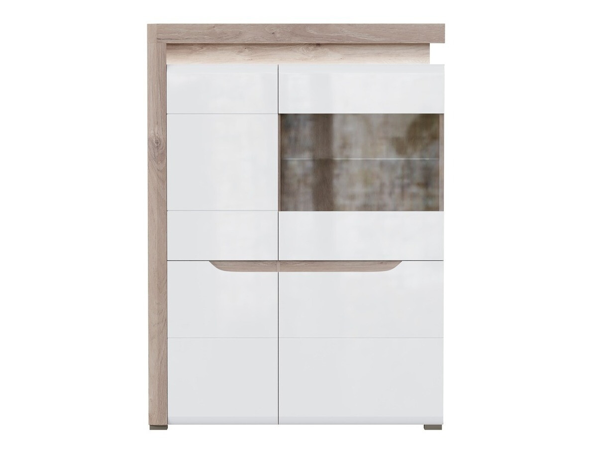 Sideboard Revelmi 104 (Eichenholzoptik + Weiss glänzend)