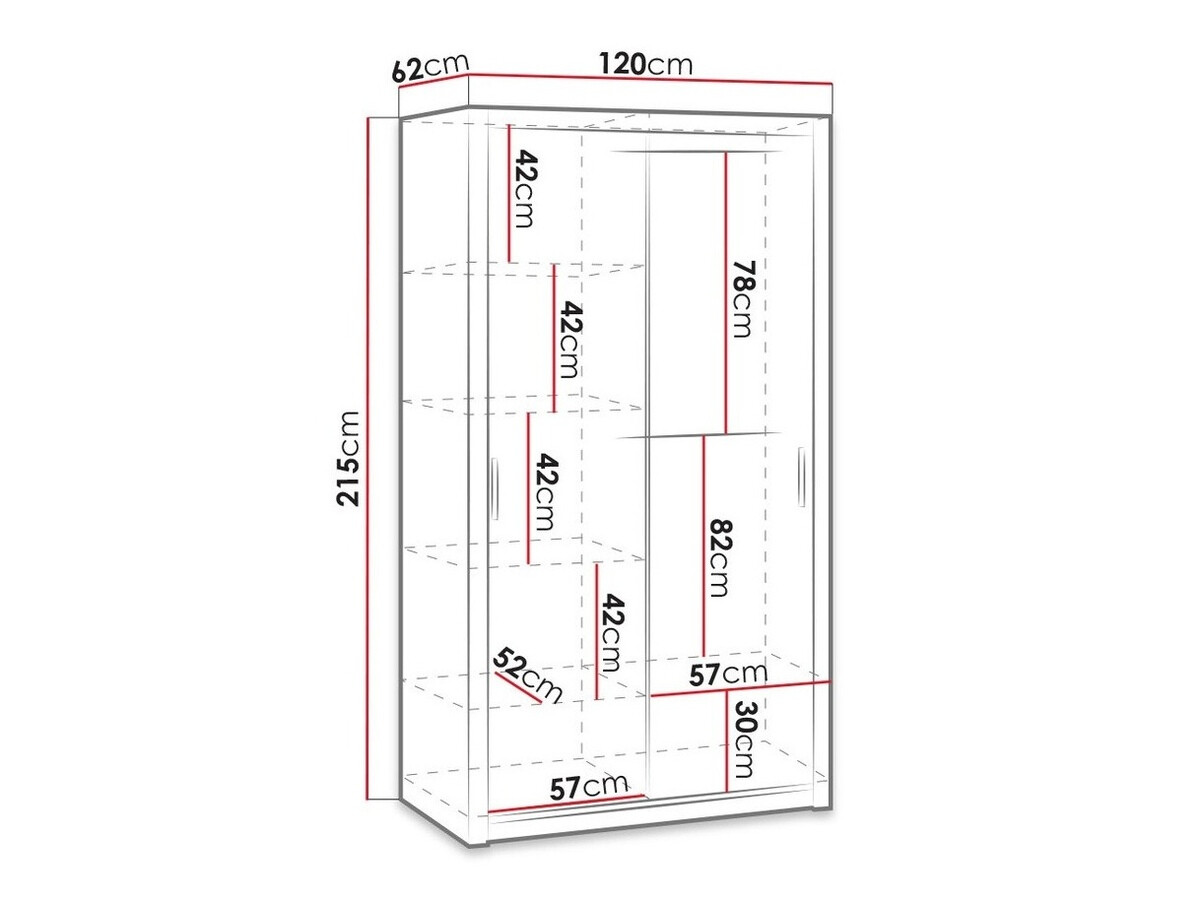 Kleiderschrank Catromi 102 (Klostereiche)