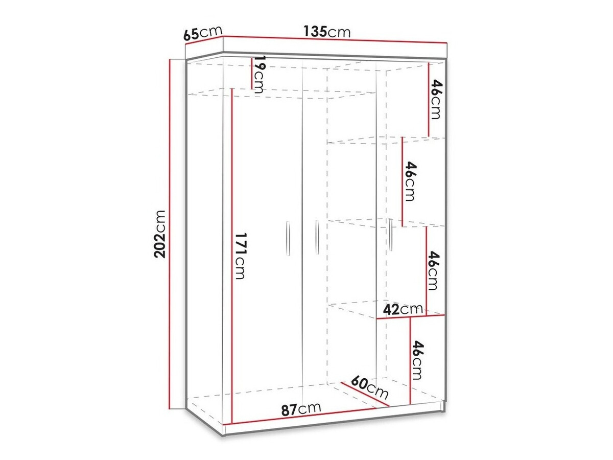 Kleiderschrank Catromi 118 (Artisan-Eiche)