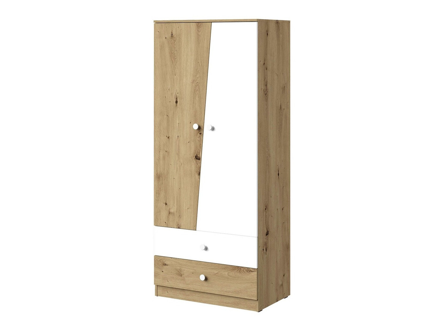 Kleiderschrank Almira 100 (Artisan-Eiche + Weiss)