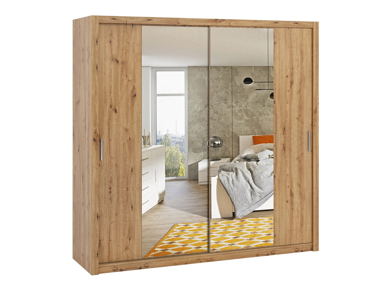 Kleiderschrank Catromi 110 (Artisan-Eiche)