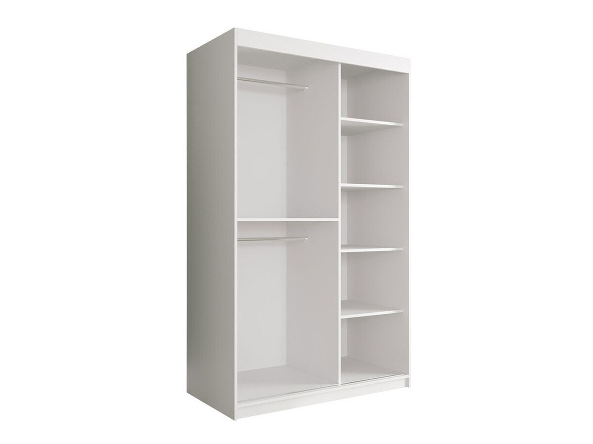 Kleiderschrank Hartford 241 (Matt weiss + Weisser Marmor)