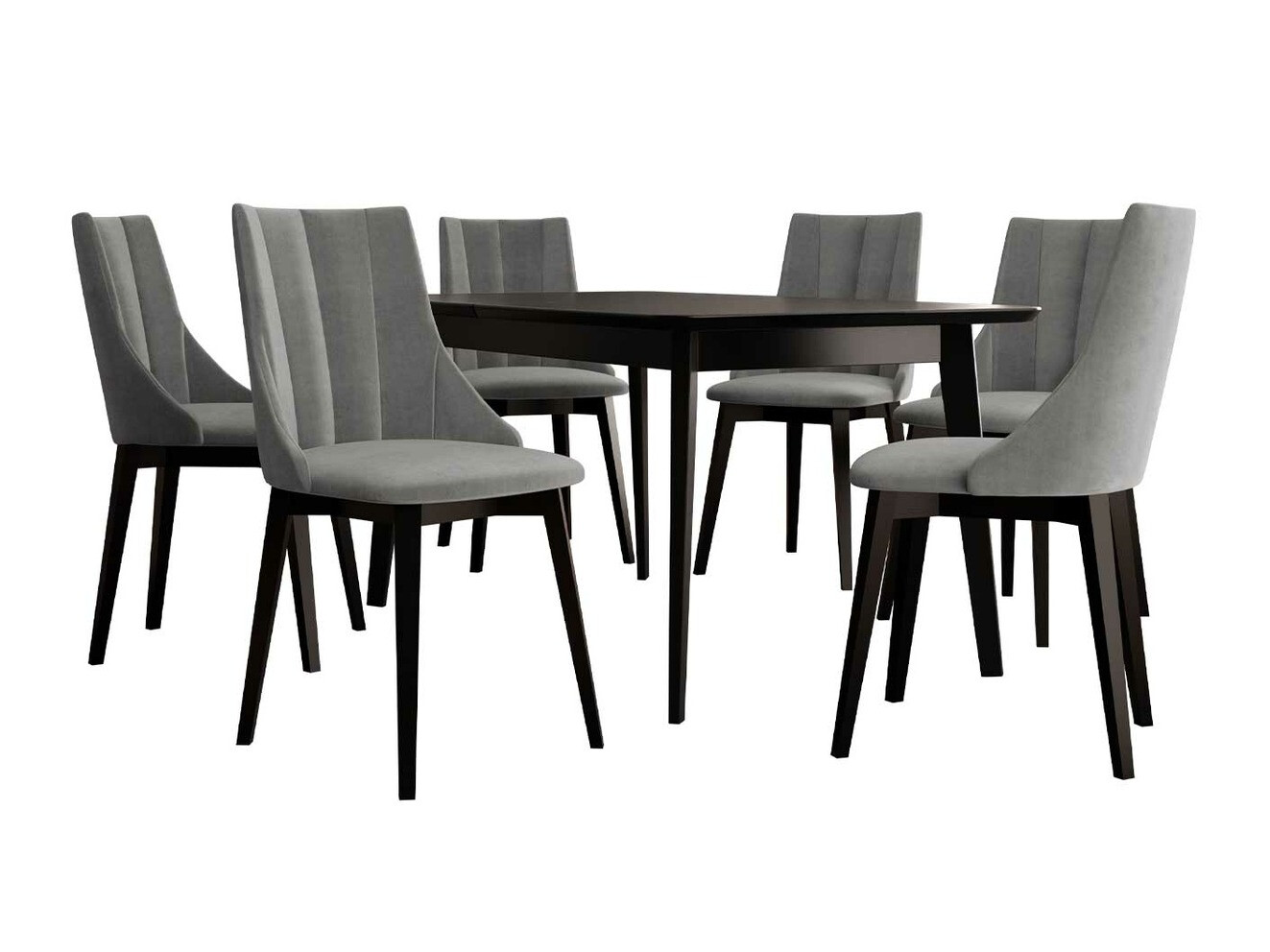 Essgruppe Racine 139 (Schwarz + Magic Velvet 2217)