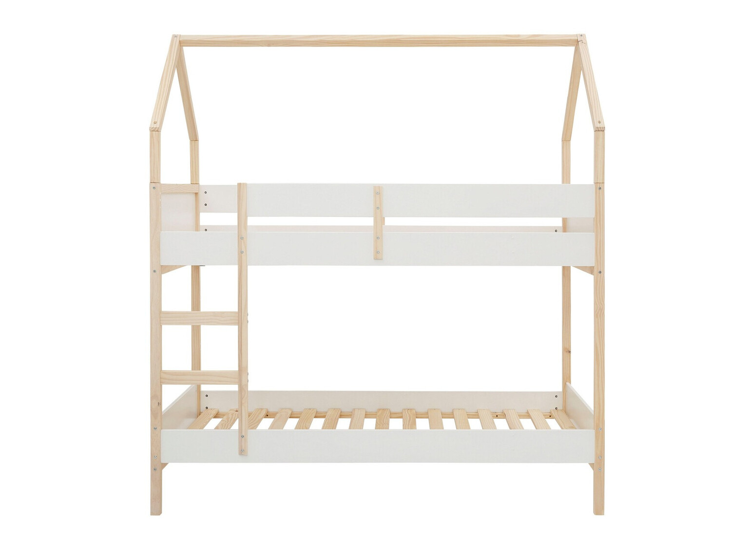 Etagenbett Fenmele 101 (Weiss + Helles Holz)