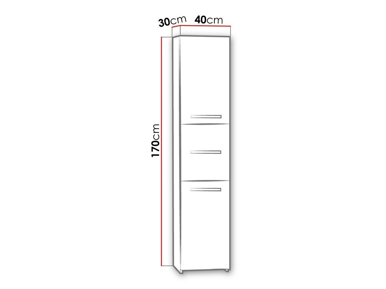 Stehender Badezimmerschrank Comfivo Piscator II