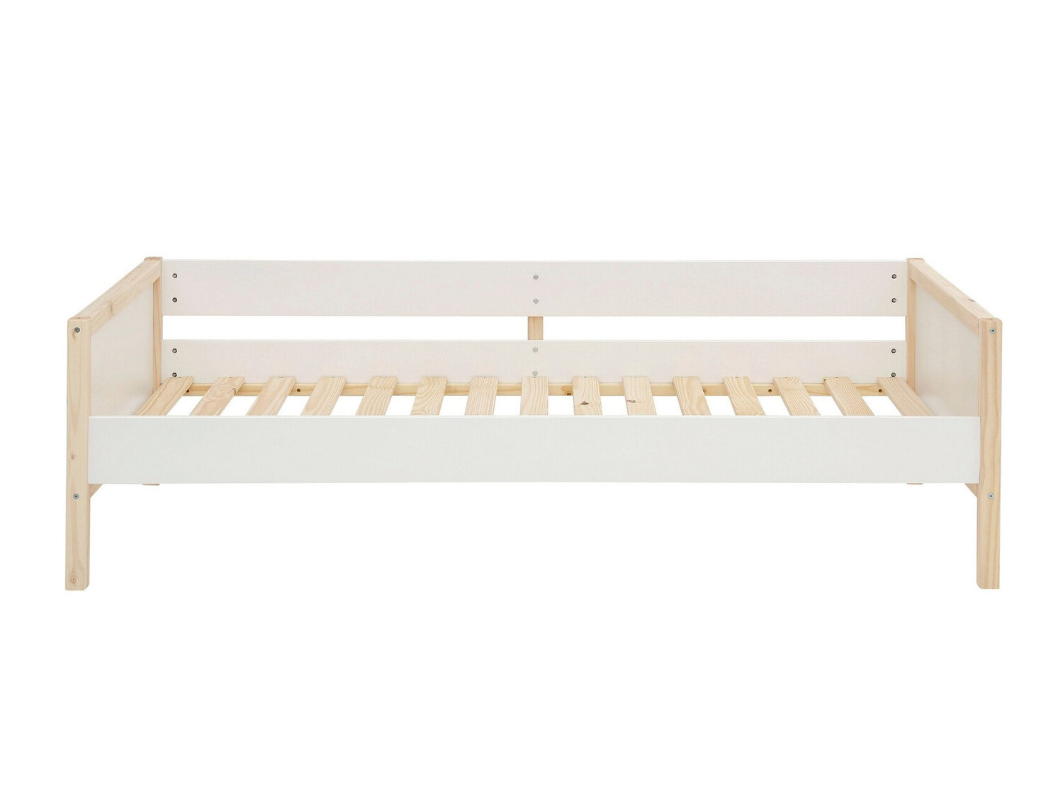 Bett Fenmele 102 (Weiss + Helles Holz)