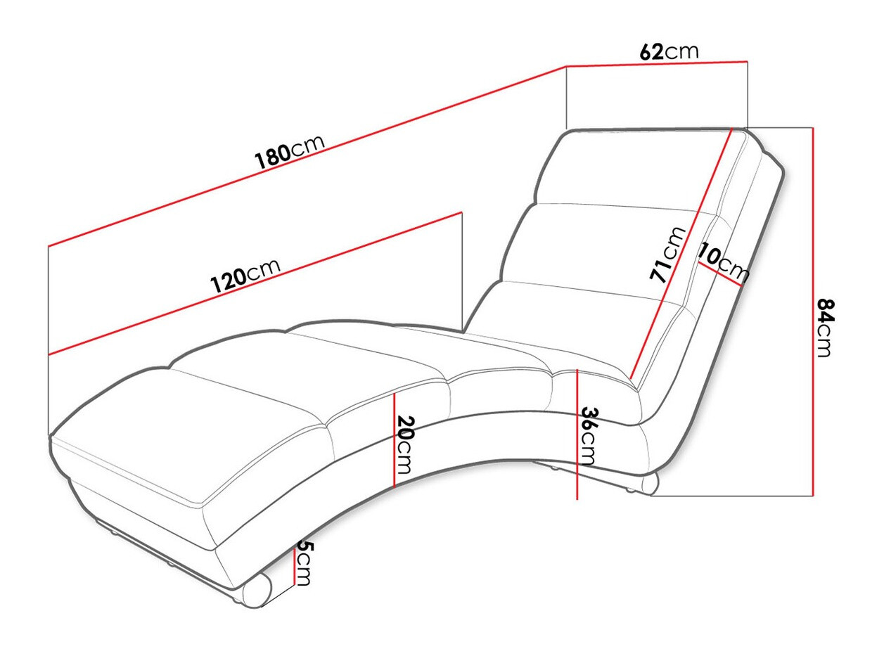 Chaiselongue Comfivo 109 (Venus Velvet 2936)