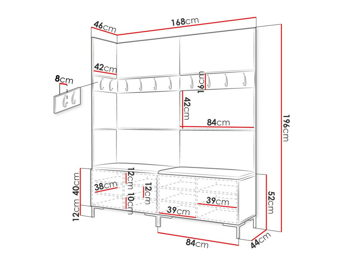 Flurgarnitur Nomal V (Öko-Leder Soft 017)