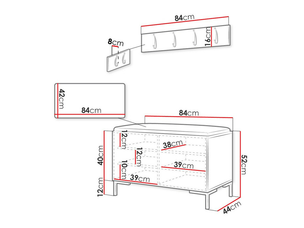Flurgarnitur Nomal VIII (Öko-Leder Soft 017)