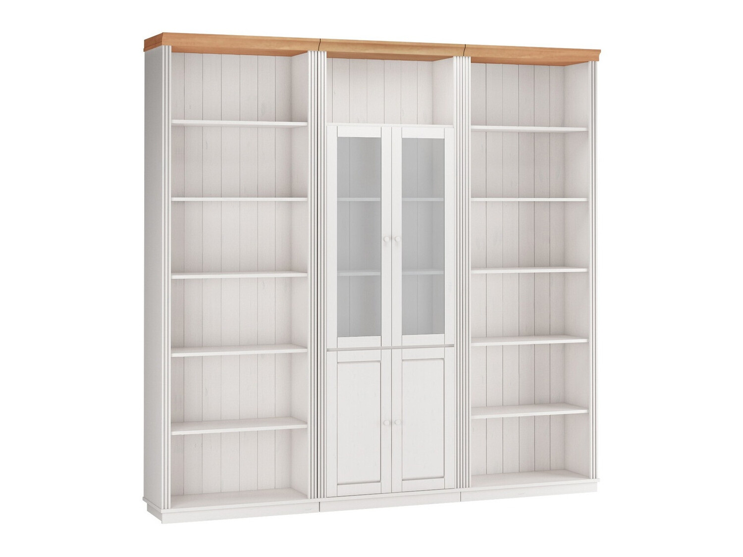 Regalset Saltoro 113 (Weiss + Eichenholzoptik Honig)