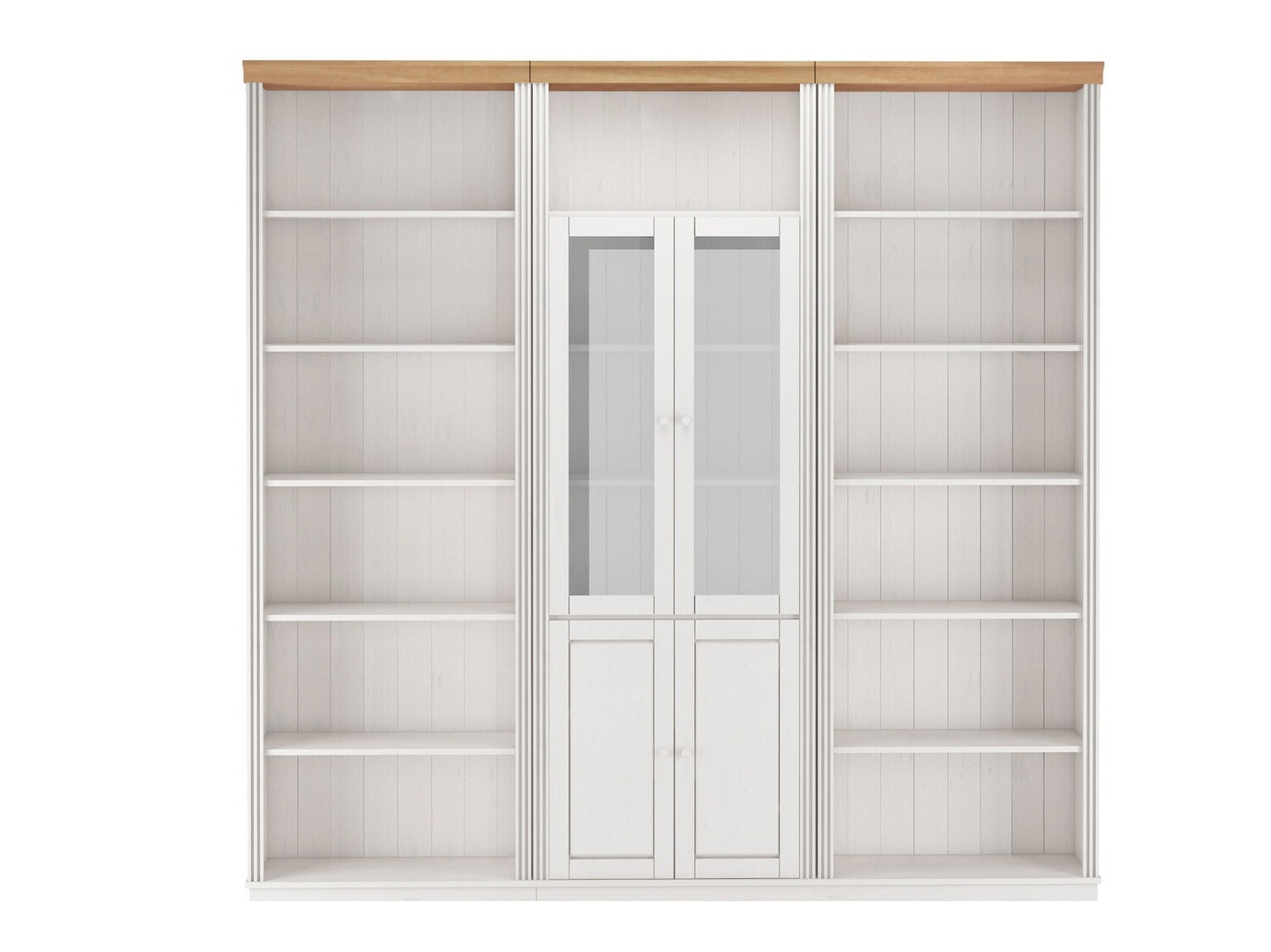 Regalset Saltoro 113 (Weiss + Eichenholzoptik Honig)
