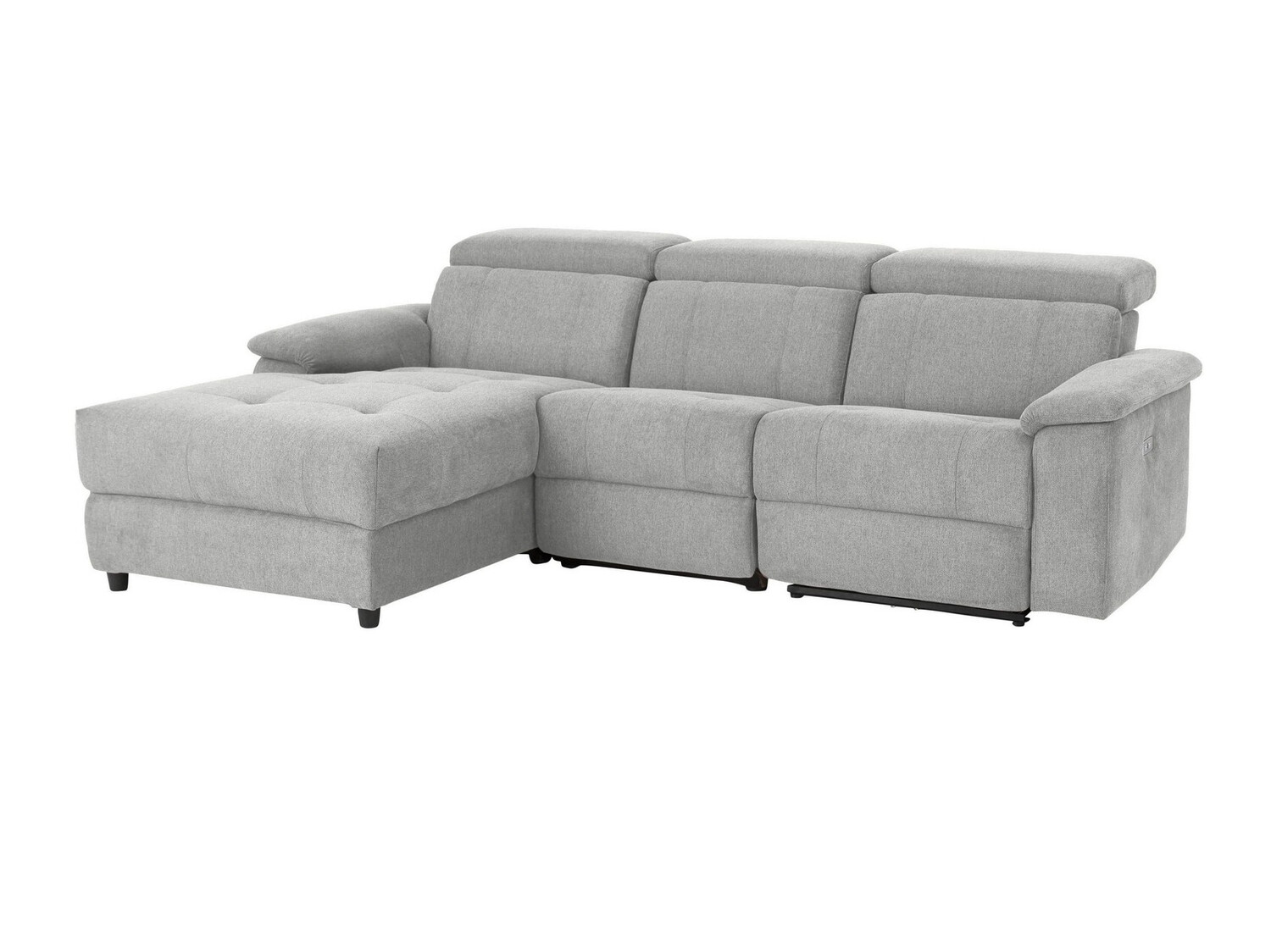 Ecksofa Liegesessel Denton 1502 (Hellgrau)