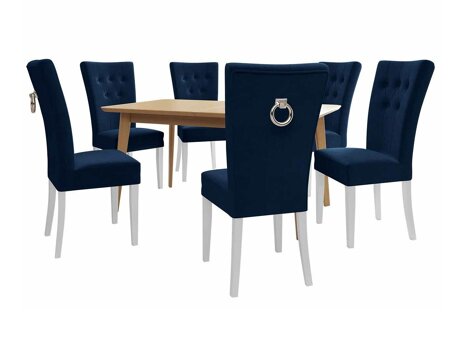 Essgruppe Racine 144 (Weiss + Magic Velvet 2216)