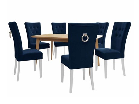 Essgruppe Racine 144 (Weiss + Magic Velvet 2216)