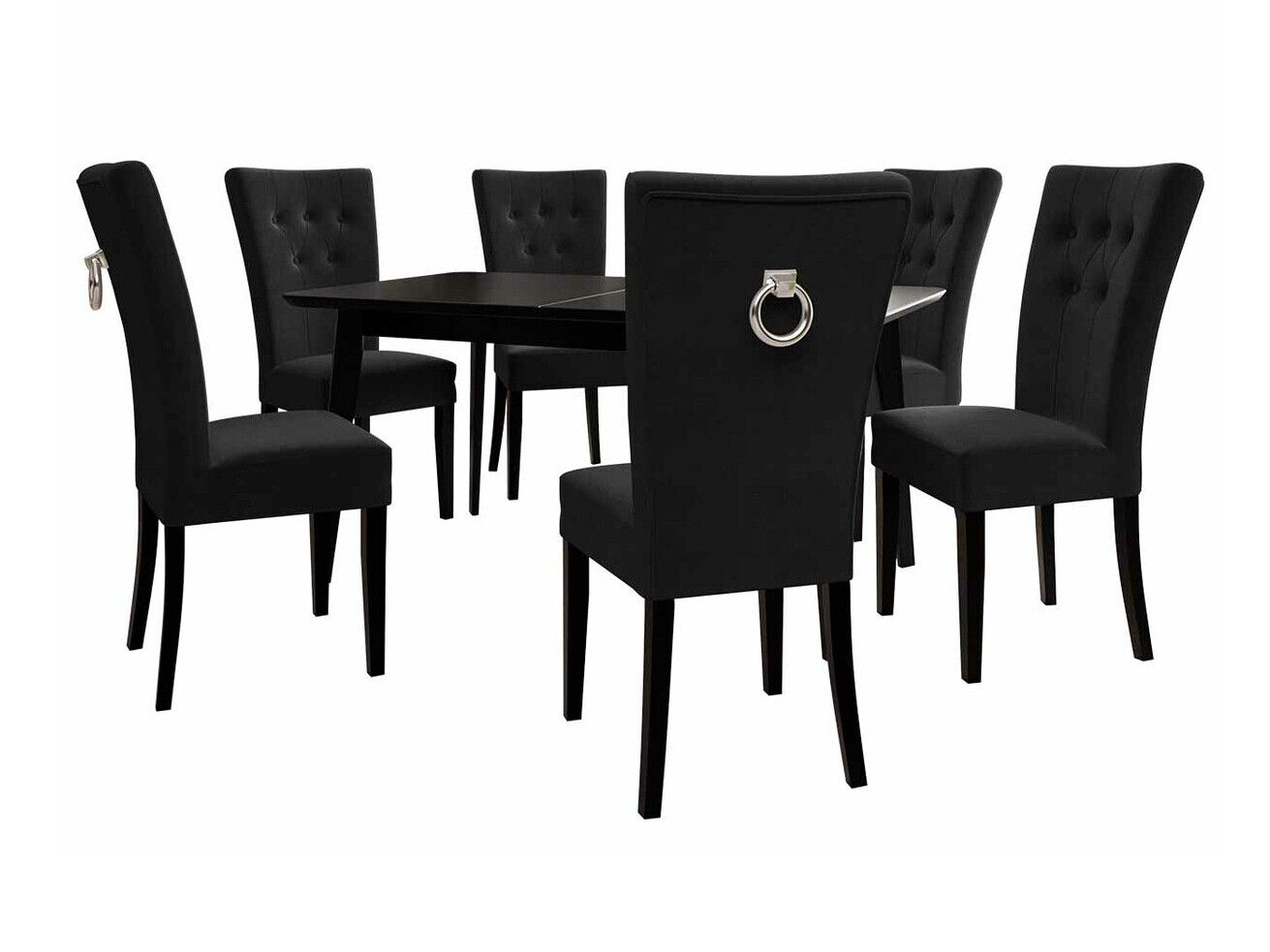 Essgruppe Racine 144 (Schwarz + Magic Velvet 2219)