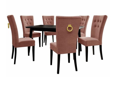 Essgruppe Racine 144 (Schwarz + Magic Velvet 2258)