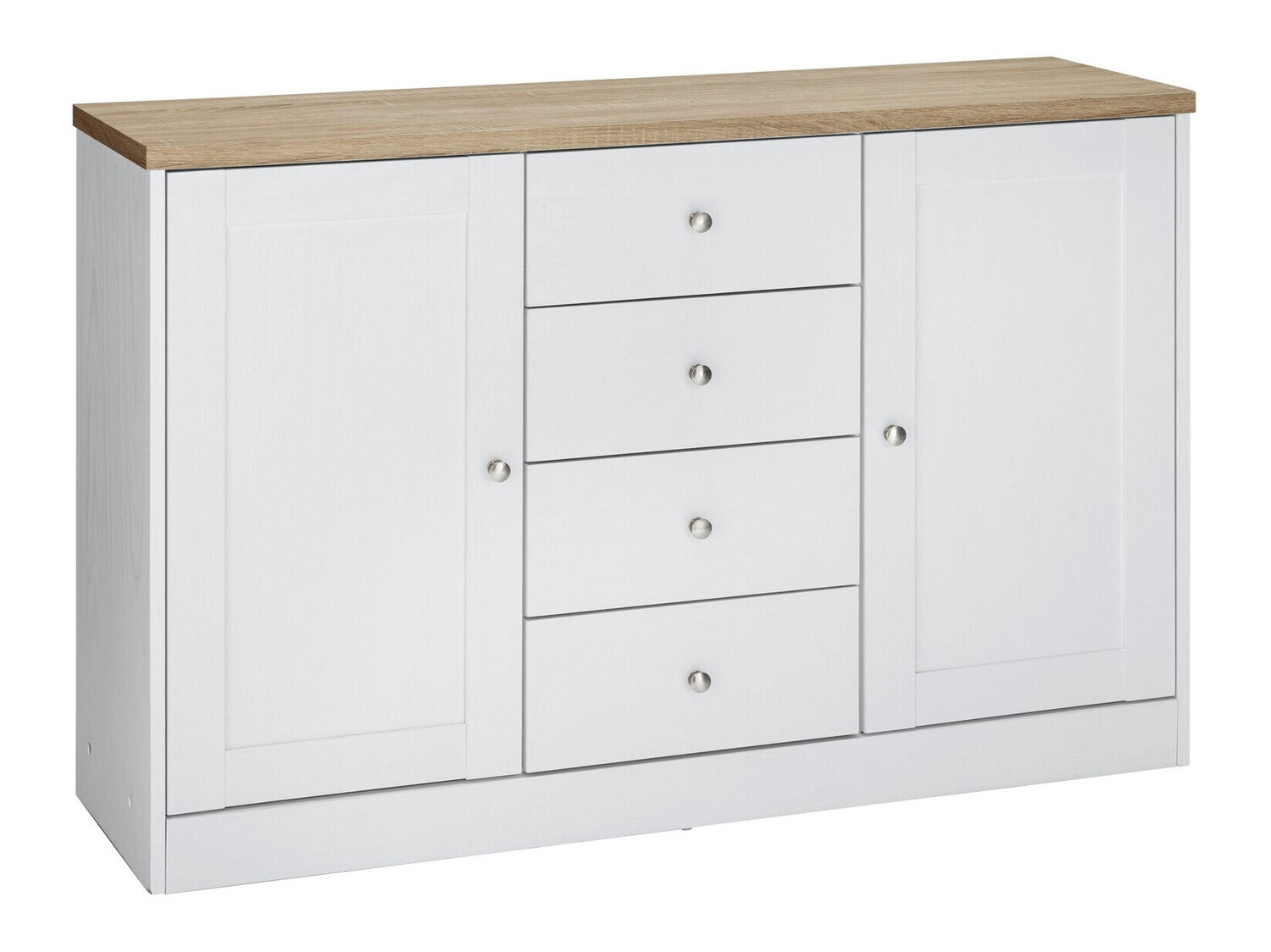 Kommoden Cirtene 105 (Weiss + Eichenholzoptik)