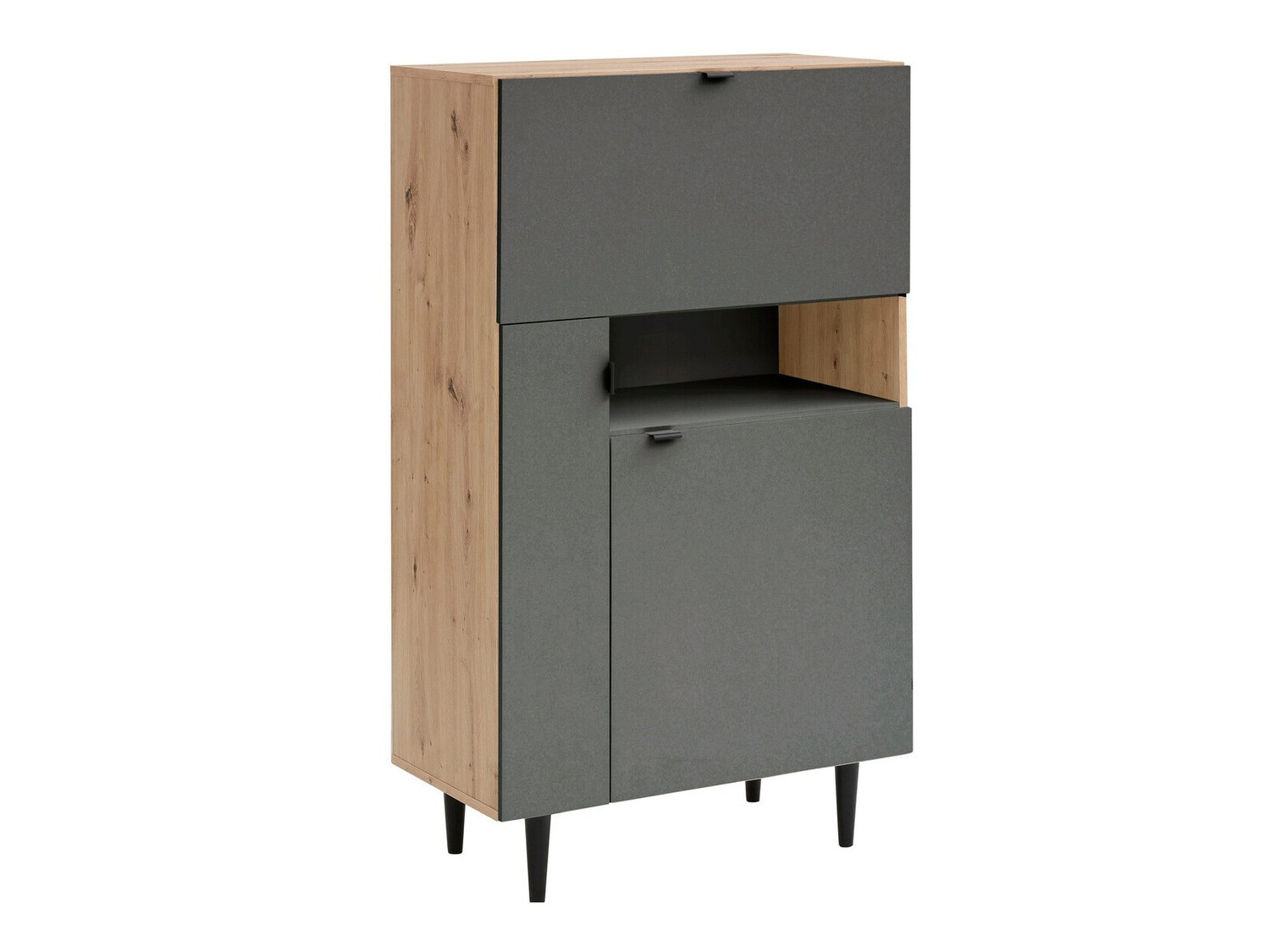 Sideboard Denton 1436 (Grau + Artisan-Eiche)