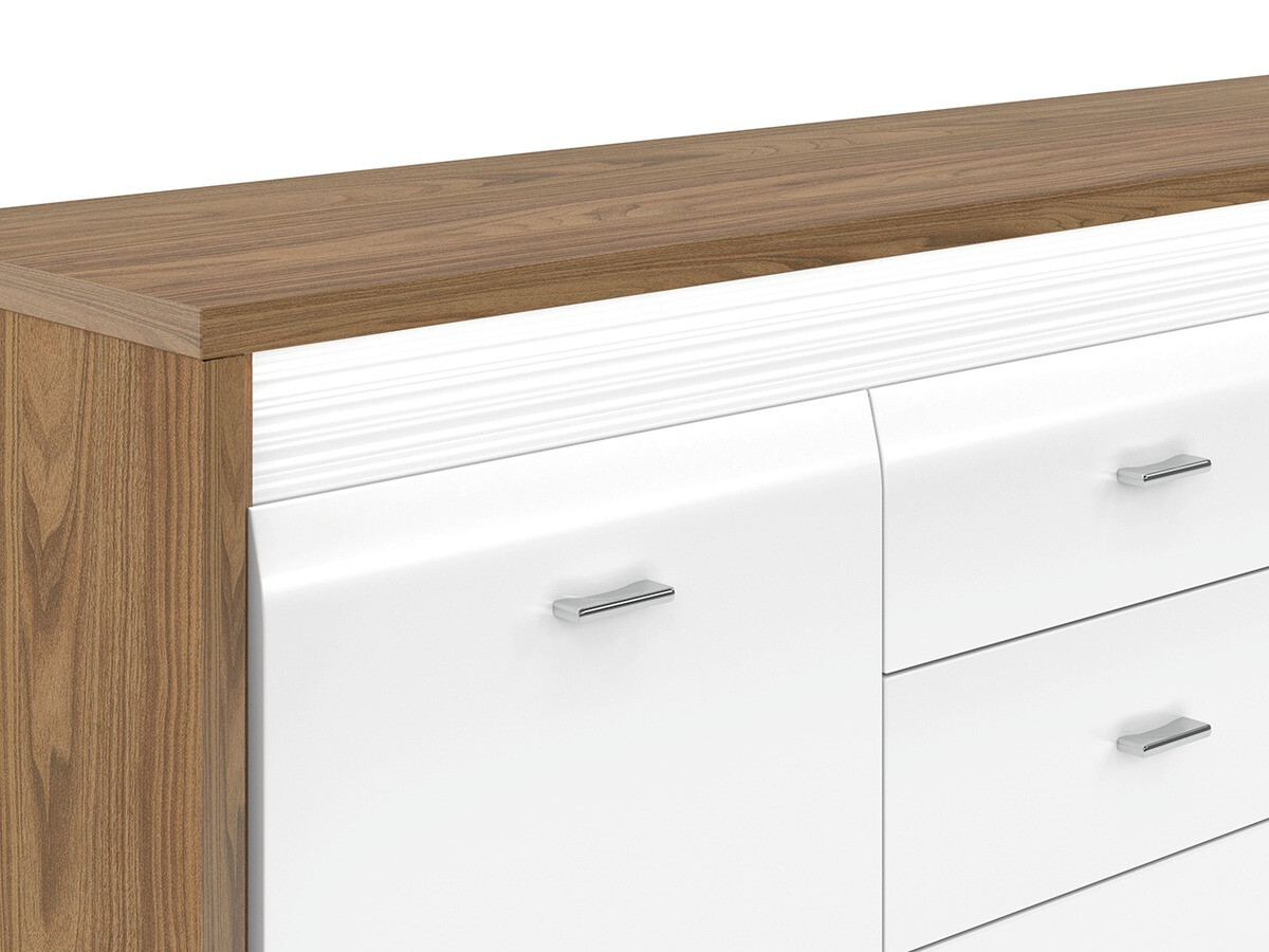 Kommoden Madison H103 (Weiss glänzend)