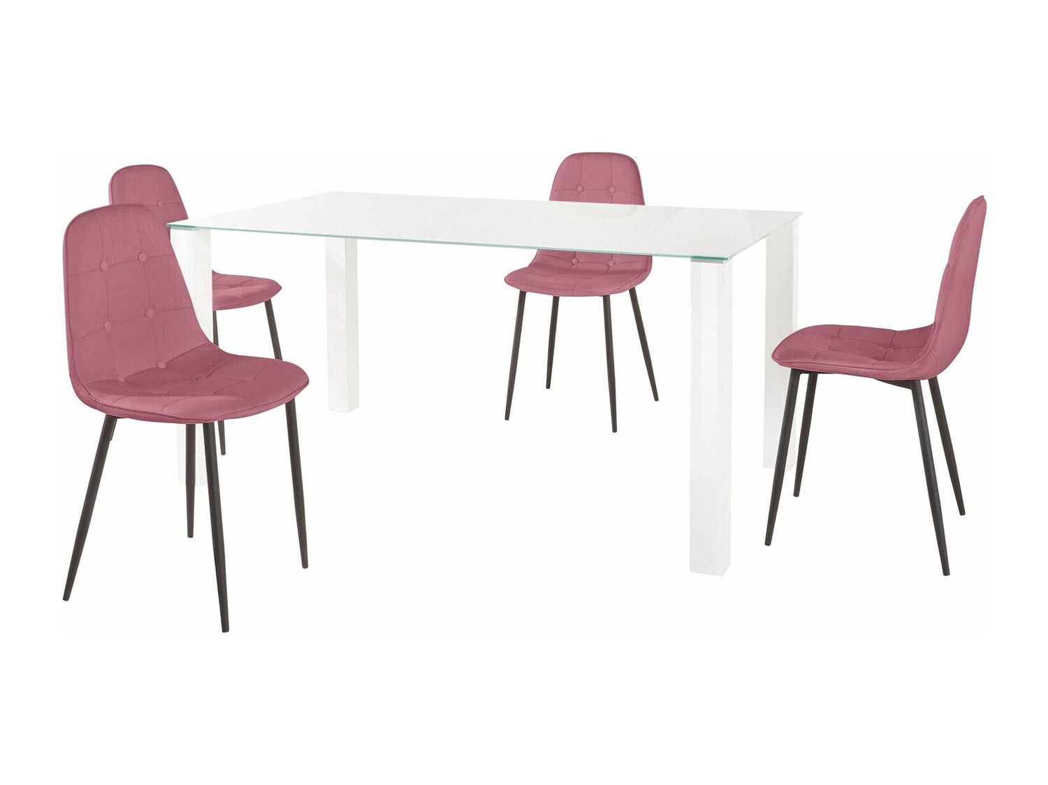 Essgruppe Denton 268 (Weiss + Schwarz + Rosa)