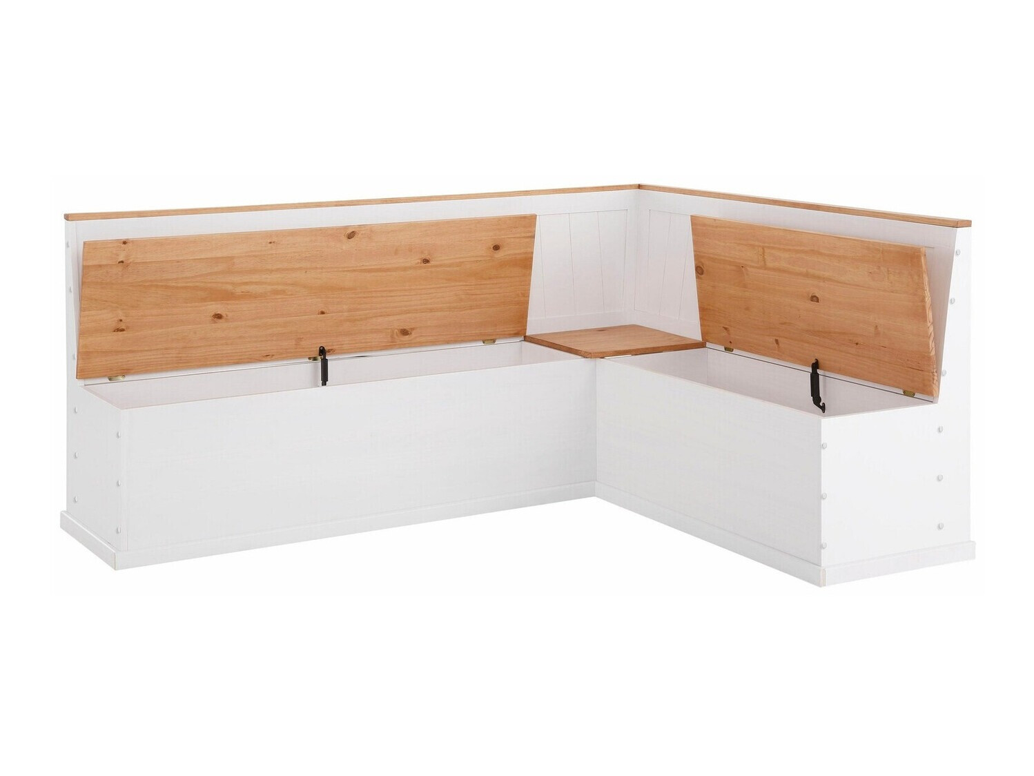 Küchenecke Cirfeli 101 (Weiss + Kiefernholzoptik)