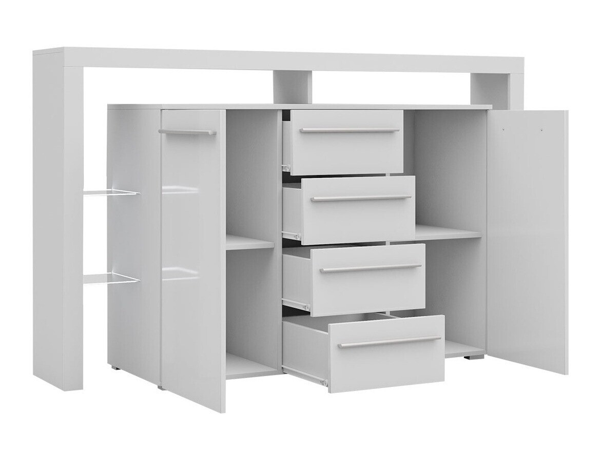 Kommoden Aestas (Weiss + Schwarz glänzend)