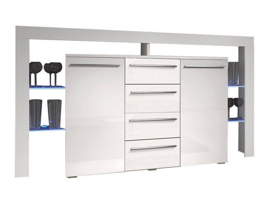 Kommoden Aestas (Weiss + Weiss glänzend)