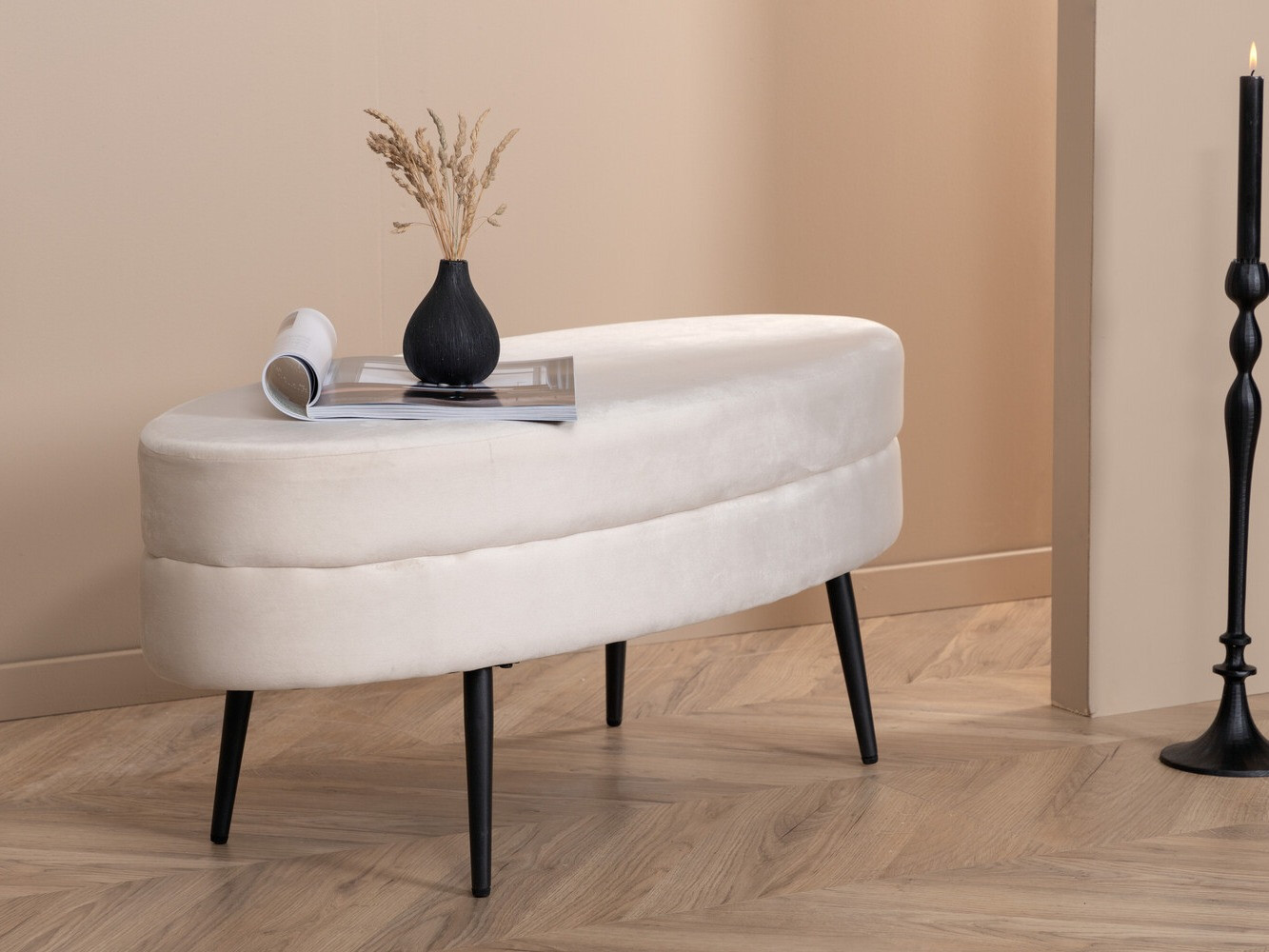 Polsterbank Dallas 2920 (Cremefarben + Schwarz)