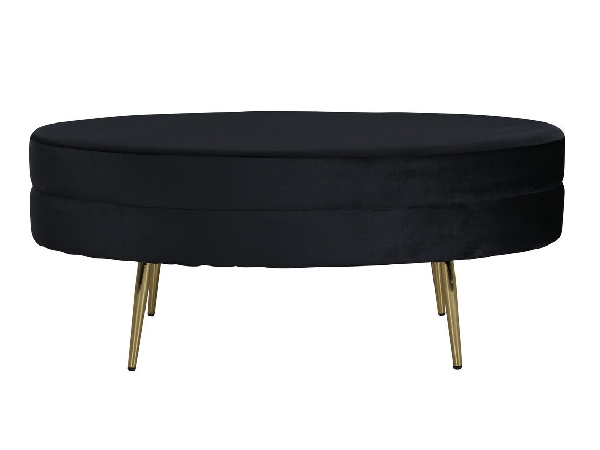 Polsterbank Dallas 2920 (Schwarz + Messing)