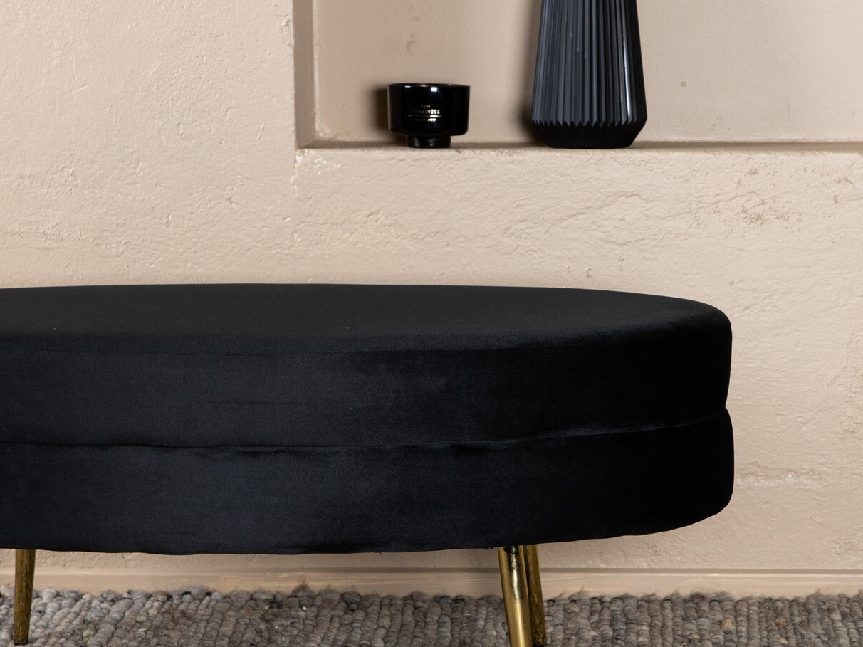 Polsterbank Dallas 2920 (Schwarz + Messing)