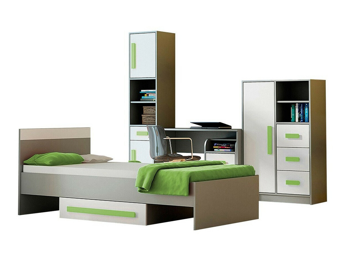 Kommoden Akron C108 (Grau + Weiss + Lila)