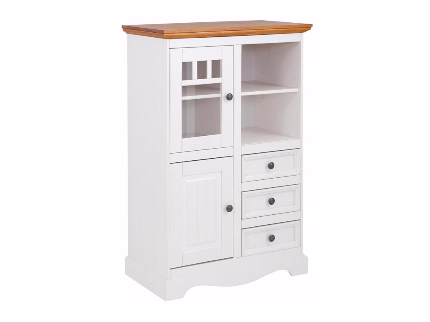 Kommoden Fentivo 104 (Weiss + Eichenholzoptik Honig)