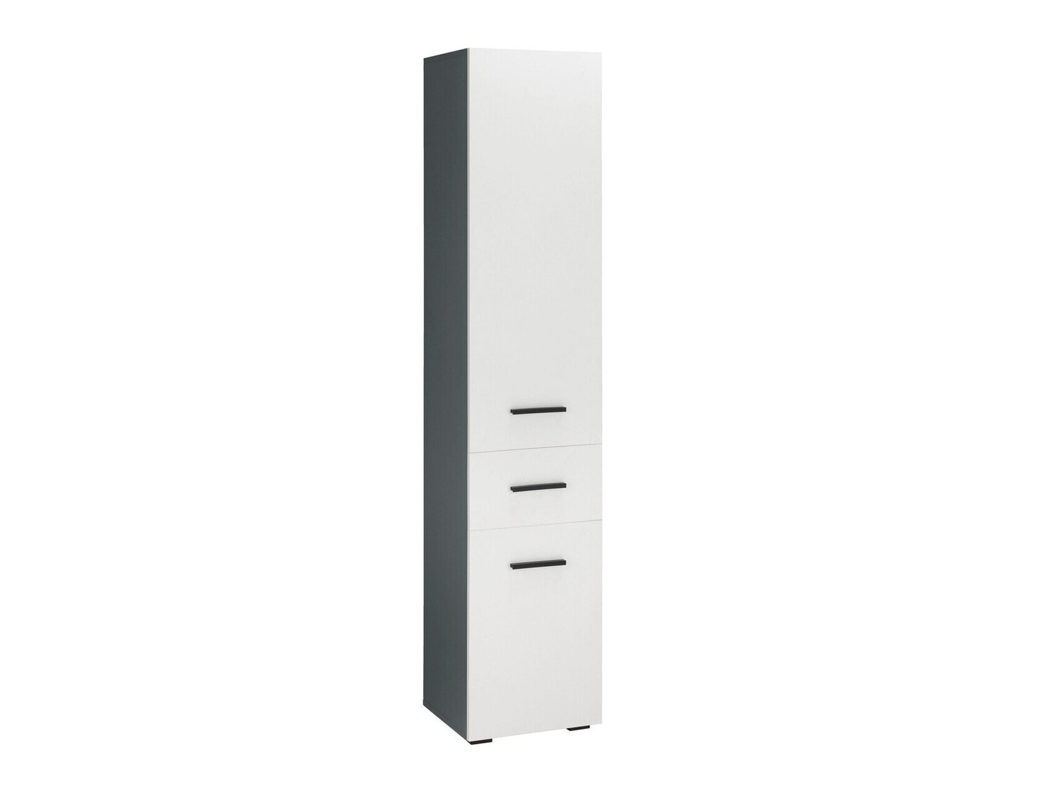 Stehender Badezimmerschrank Larlori 103 (Anthrazit + Weiss)