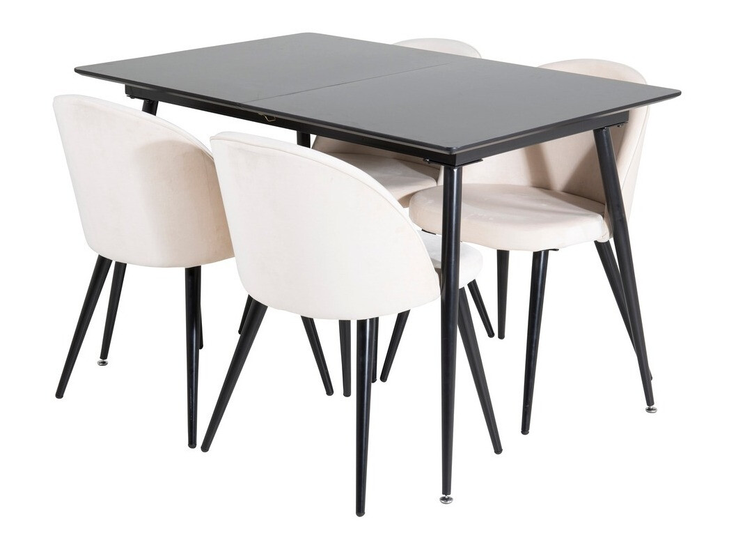 Essgruppe Dallas 1521 (Beige + Schwarz)