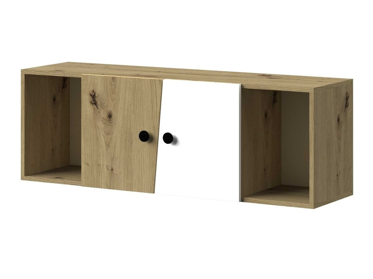 Hängeschrank Mirelbu 111 (Artisan Eichenholzoptik + Weiss + Schwarz)