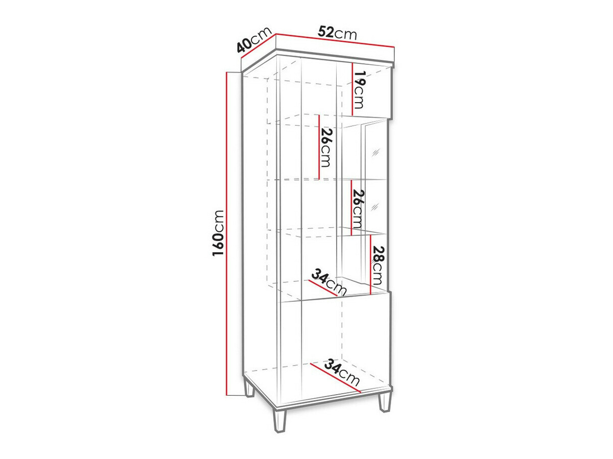 Regal Florem II (Weiss + Weiss glänzend + Helles Holz)