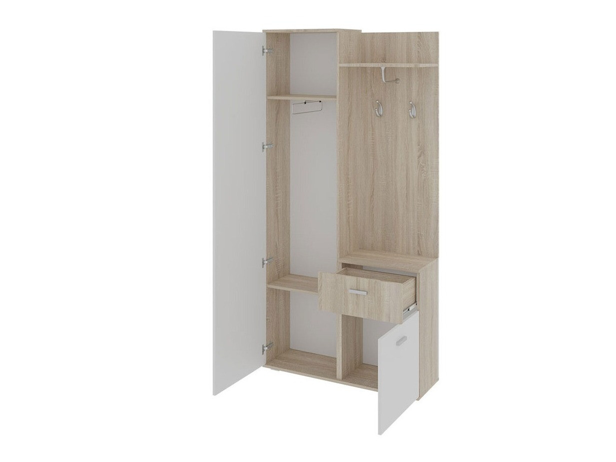 Flurgarnitur Pavo (Sonoma eichenholz + Weiss)