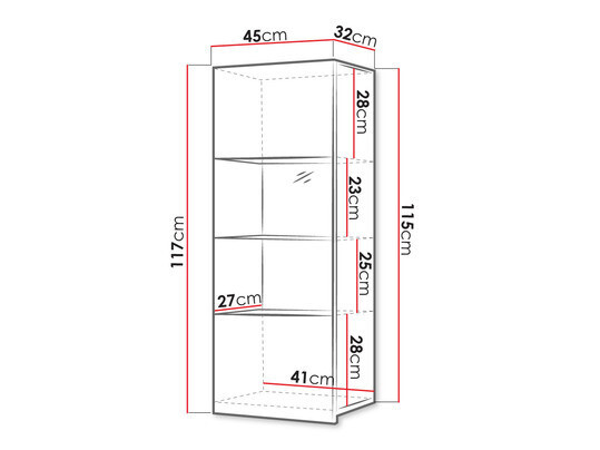 Hängeschrank Tivdalu 102 (Weiss + Weiss glänzend)