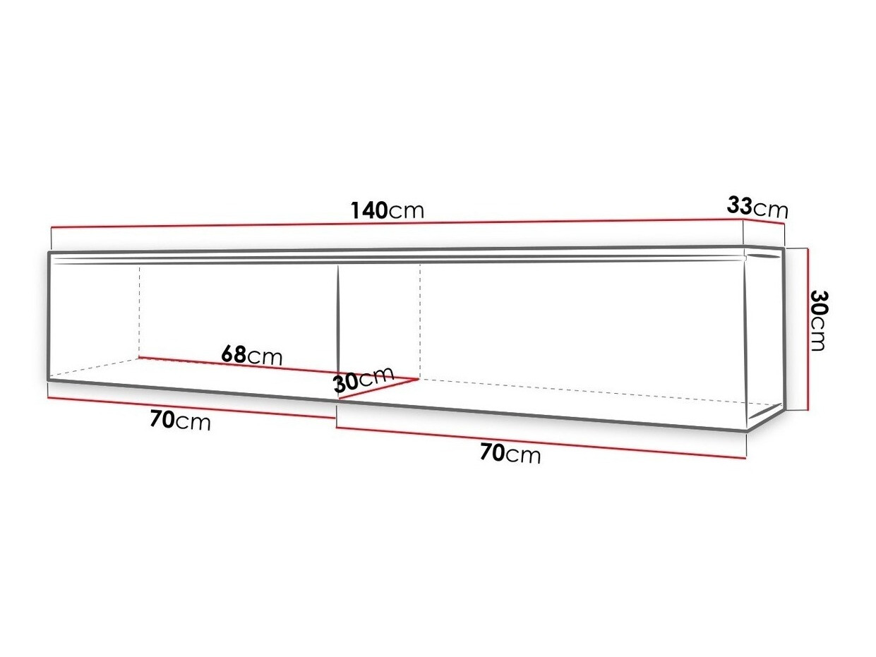 TV-Möbel Scientia (Weiss + Weiss glänzend)