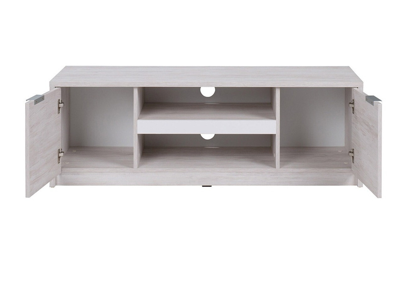 Wohnzimmer-Set Fivelbo 114 (Klostereiche + Schwarz glänzend)