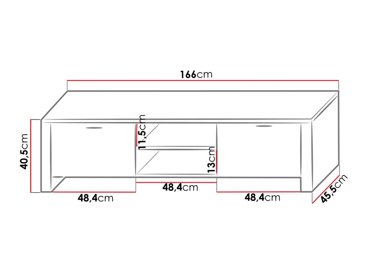 TV-Möbel Nashville 104 (Weiss + Glanzgrau)