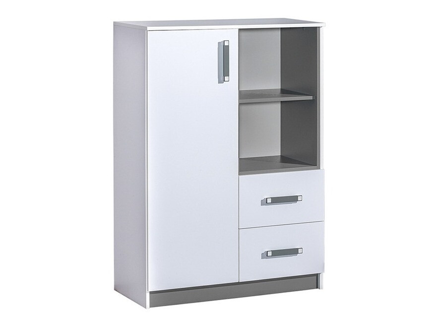 Kommode Lorlare 105 (Weiss + Grau)