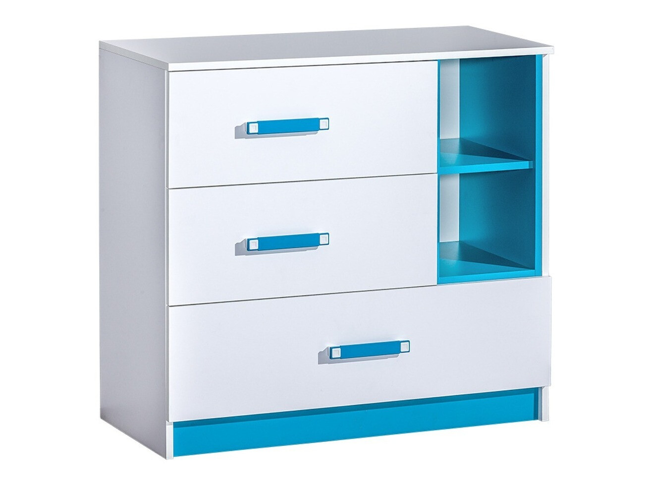 Kommode Lorlare 108 (Weiss + Türkis)