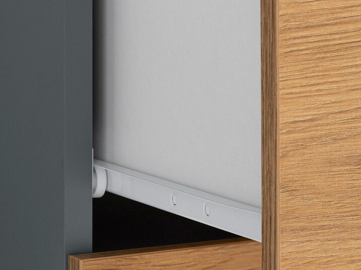 Stehender Badezimmerschrank Larlori 102 (Anthrazit + Eiche)