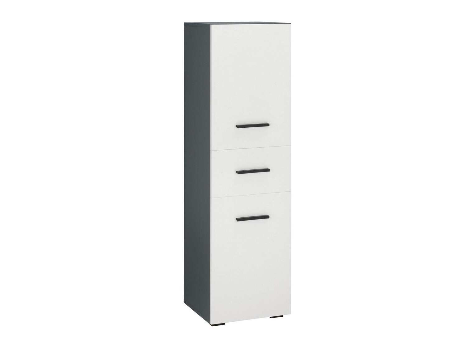 Stehender Badezimmerschrank Larlori 102 (Anthrazit + Weiss)